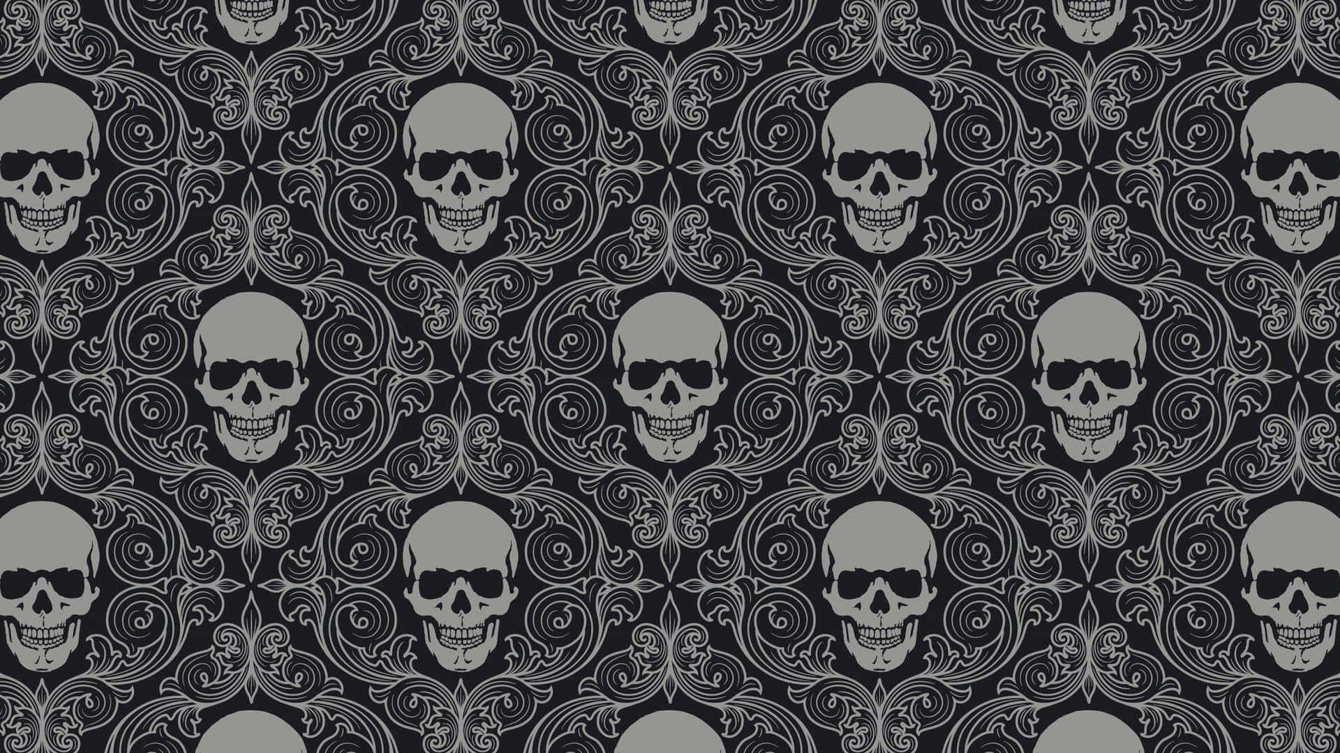 Gothic Skull Pattern Wallpaper Wallpaper
