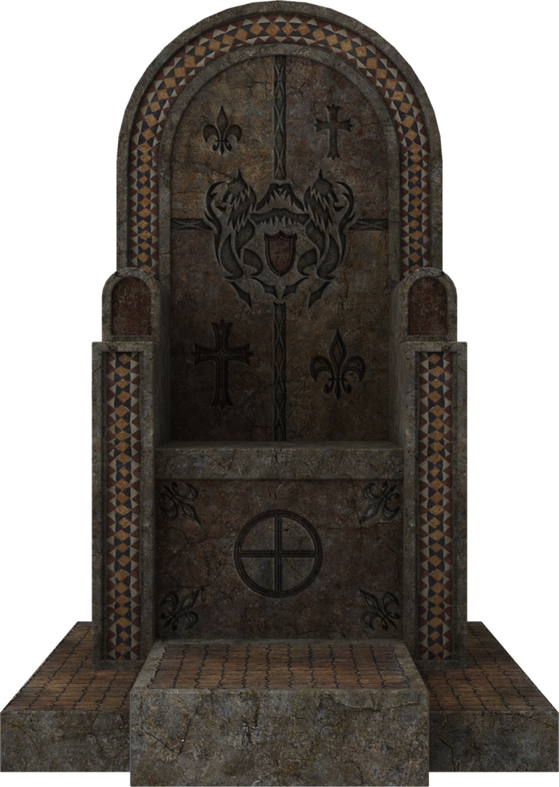 Gothic Stone Throne PNG