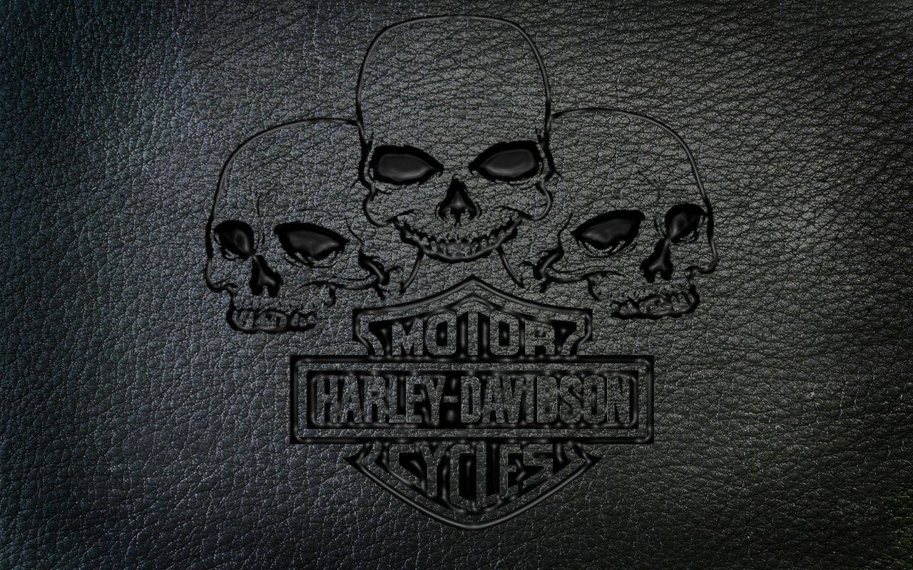 Gothic Style Harley Davidson Logo Wallpaper