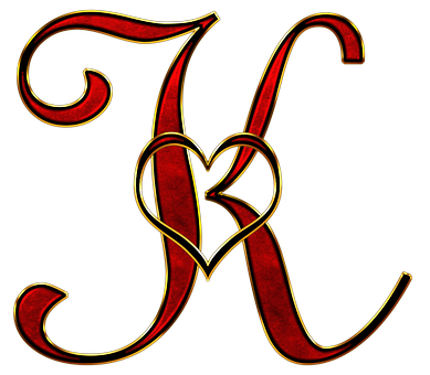 Gothic Style Letter K Design PNG