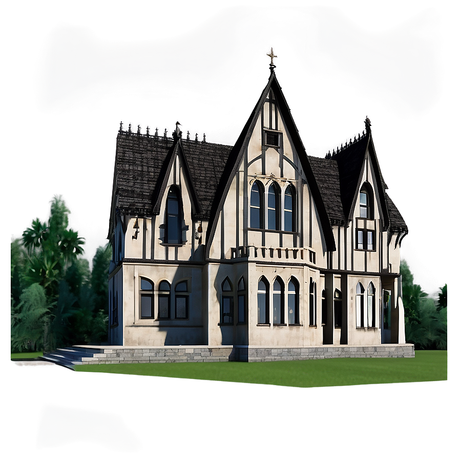 Download Gothic Style Manor Png Dmj | Wallpapers.com