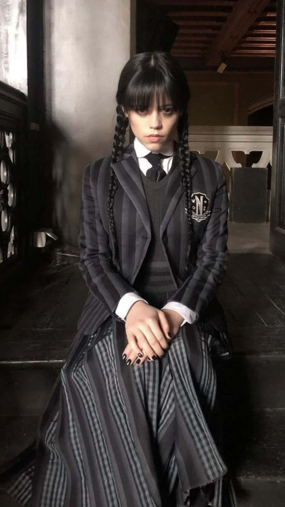 Gothic Style Schoolgirl Costume Wallpaper