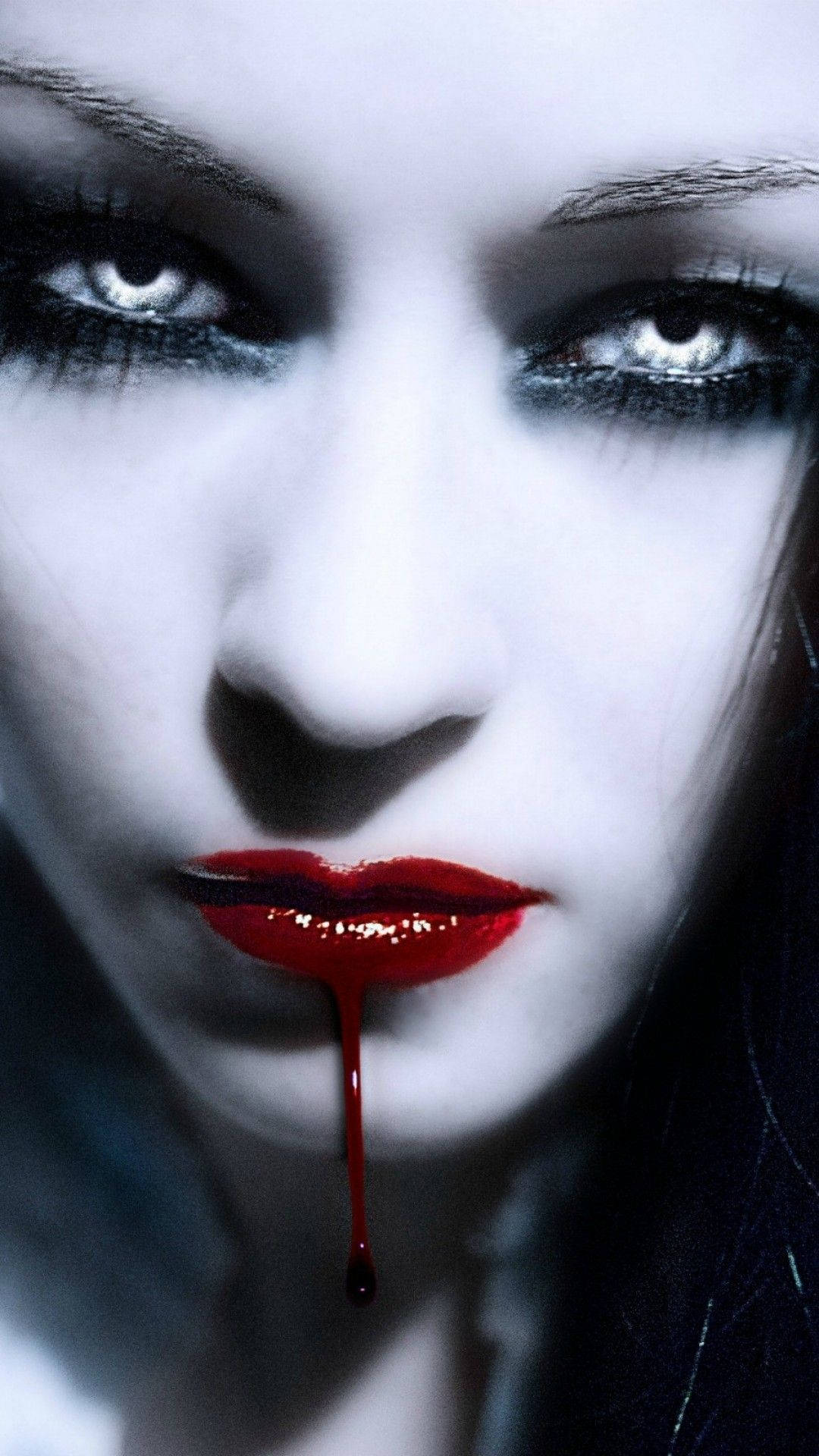 Gothic Vampire Girl Close-up
