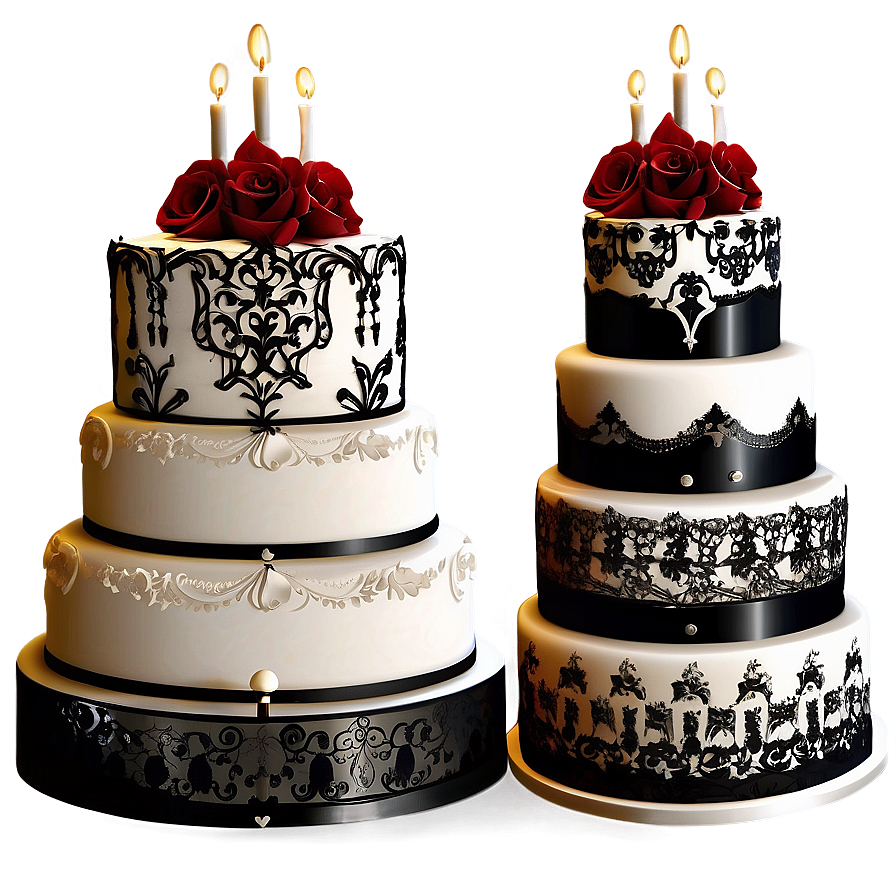 Gothic Wedding Cake Png 06122024 PNG