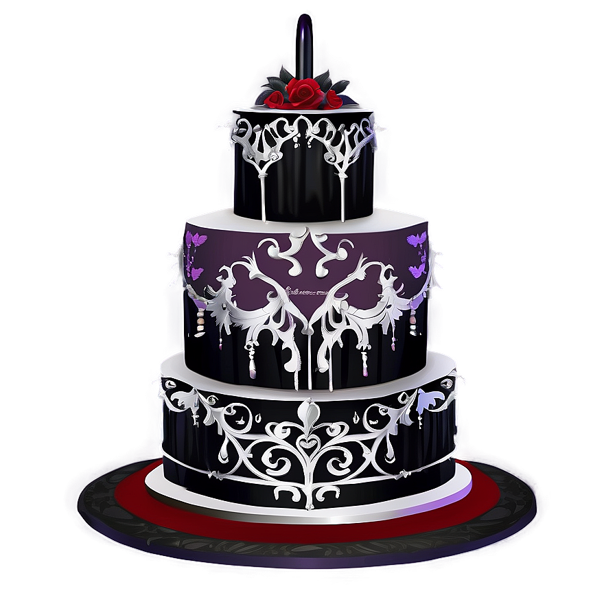 Gothic Wedding Cake Png 06122024 PNG