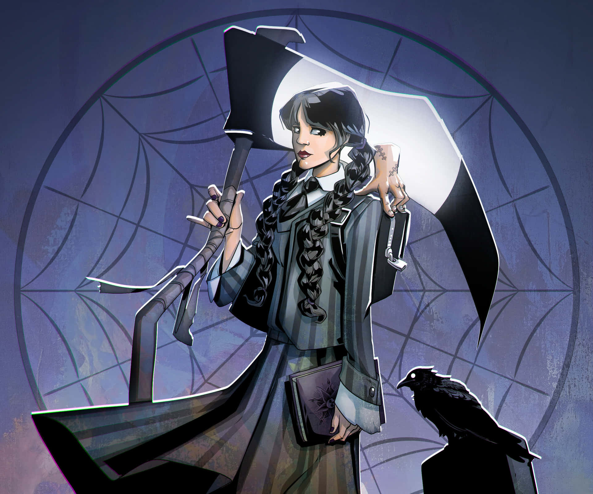 Gothic Wednesday Addams Artwork Wallpaper