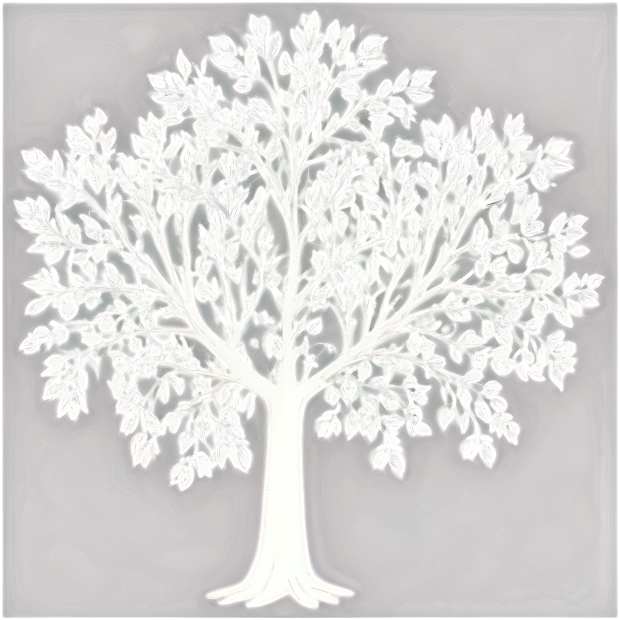 Gothic White Tree Representation Png 24 PNG