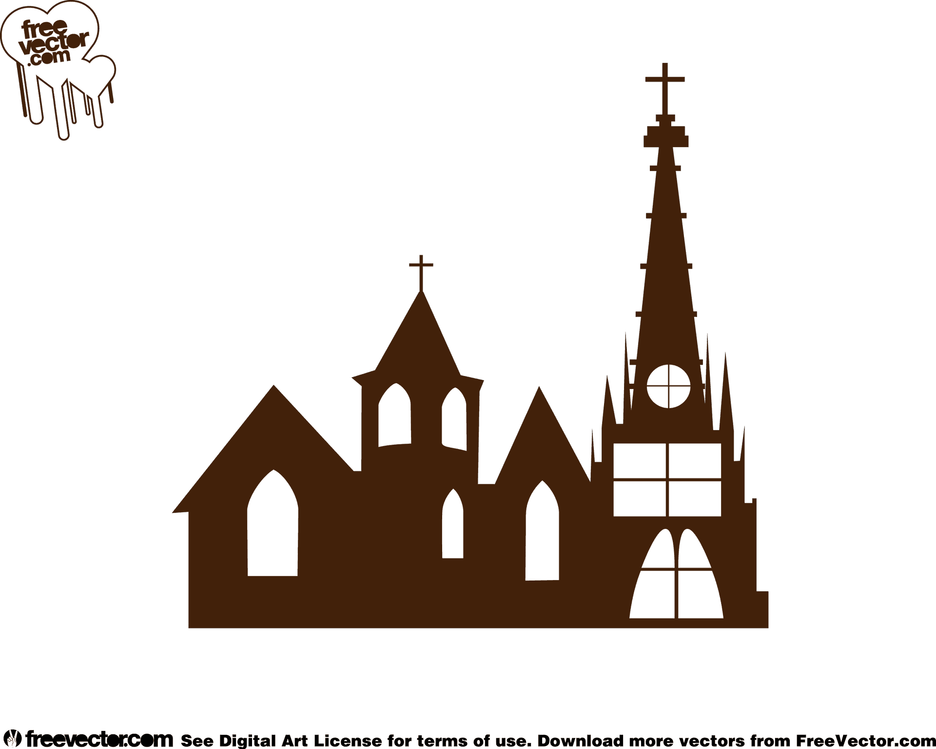 Gothic_ Church_ Vector_ Illustration PNG
