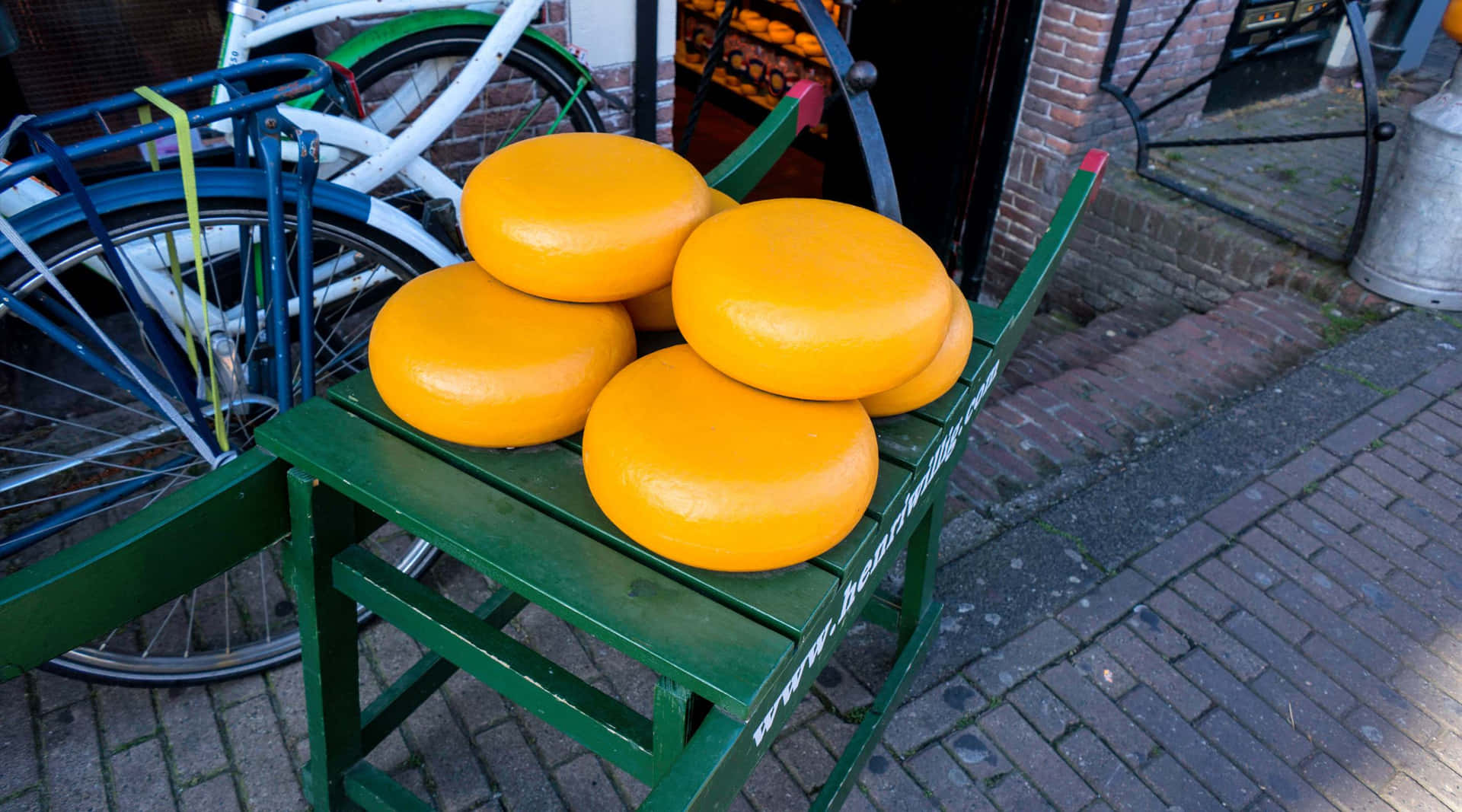 Gouda Cheese Wheels Netherlands Wallpaper