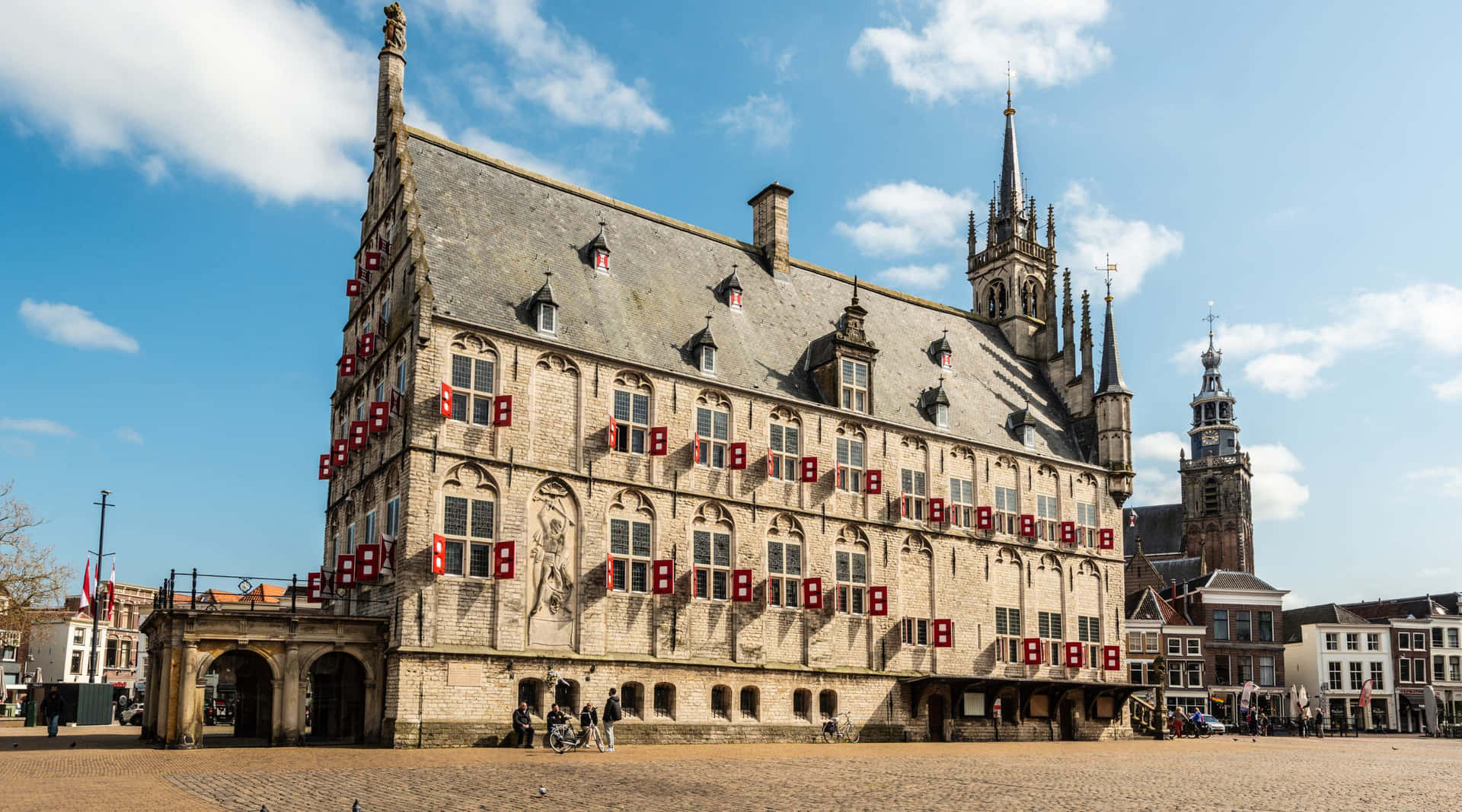 Gouda City Hall Netherlands Wallpaper