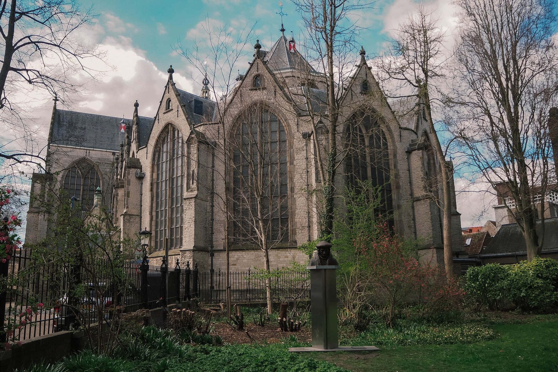 Gouda Historic Church Exterior Wallpaper