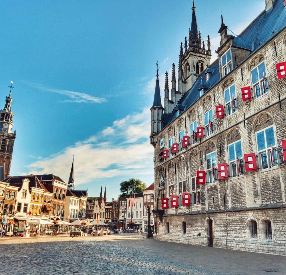 Gouda Historic Town Hall Netherlands Wallpaper