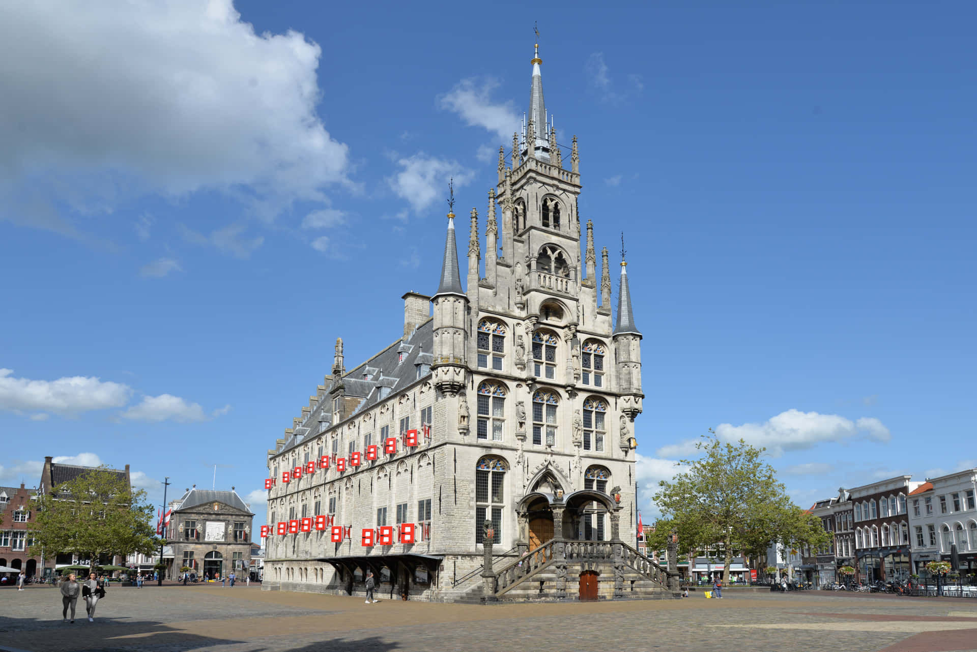 Gouda Town Hall Netherlands Wallpaper