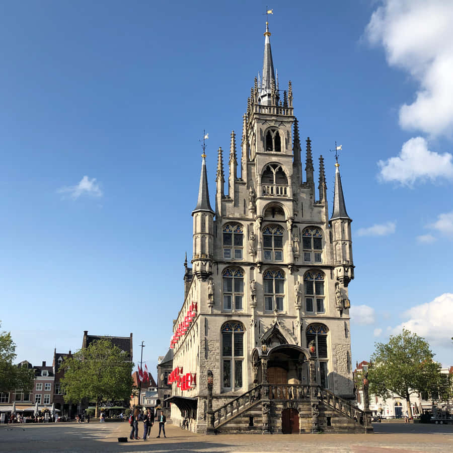 Gouda Town Hall Netherlands Wallpaper