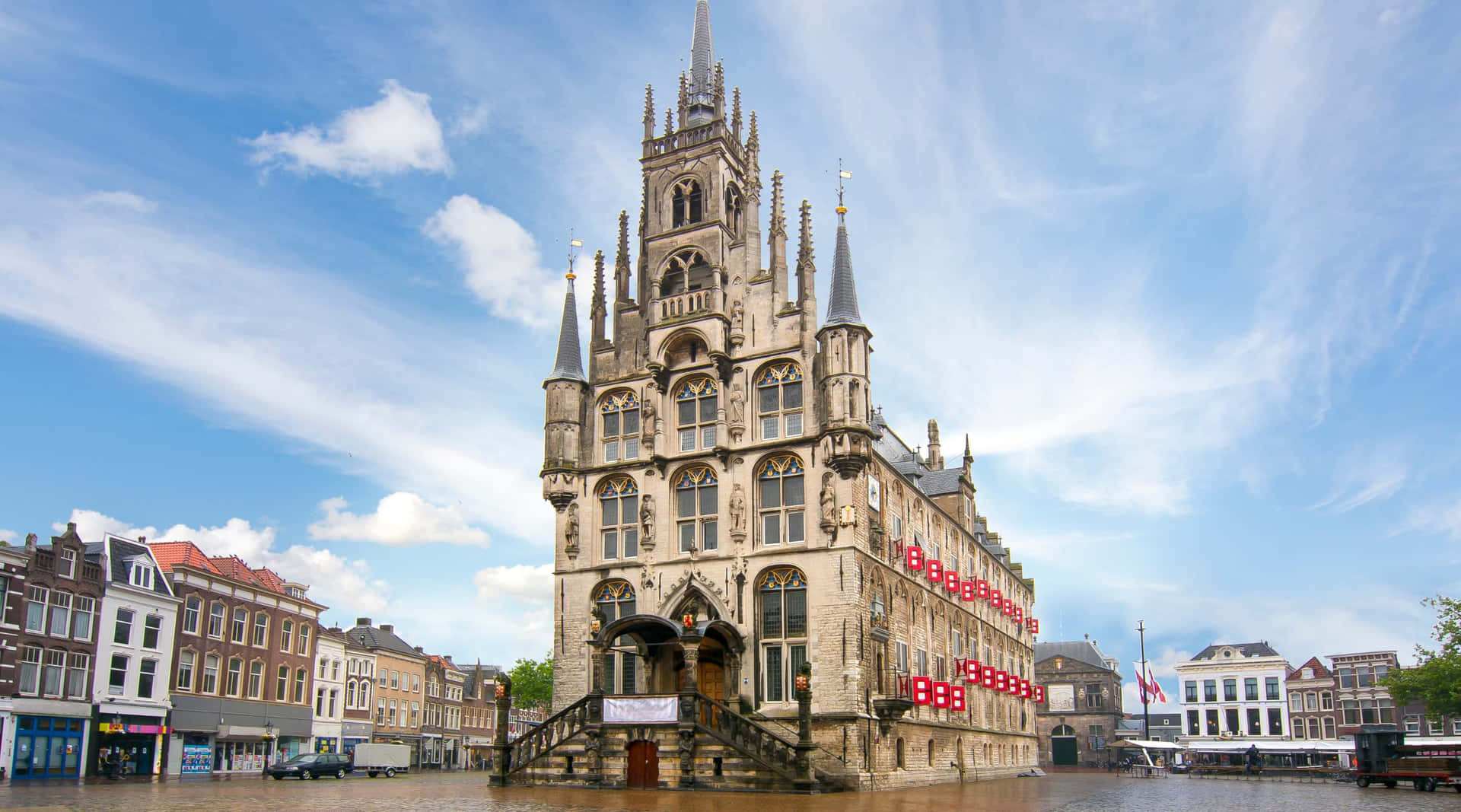 Gouda Town Hall Netherlands Wallpaper