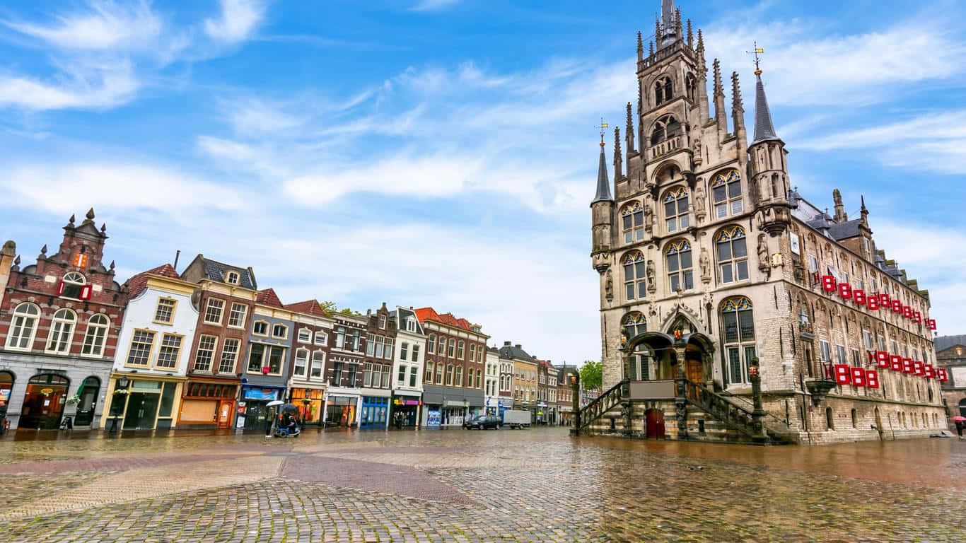 Gouda Town Hall Netherlands Wallpaper