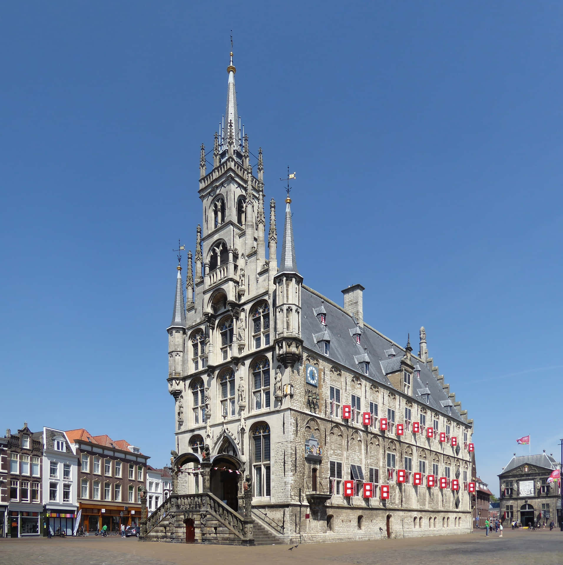 Gouda Town Hall Netherlands Wallpaper