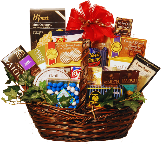 Gourmet Food Gift Basket PNG