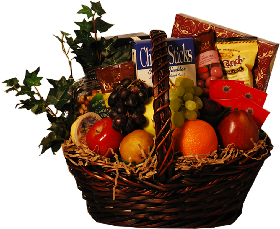 Gourmet Food Gift Basket PNG