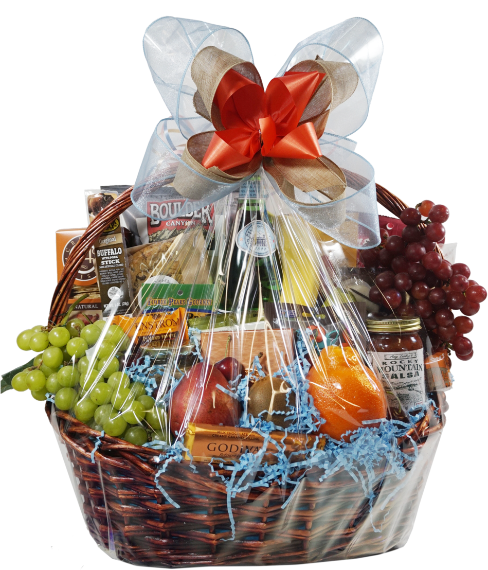 Gourmet Fruit Gift Basket PNG