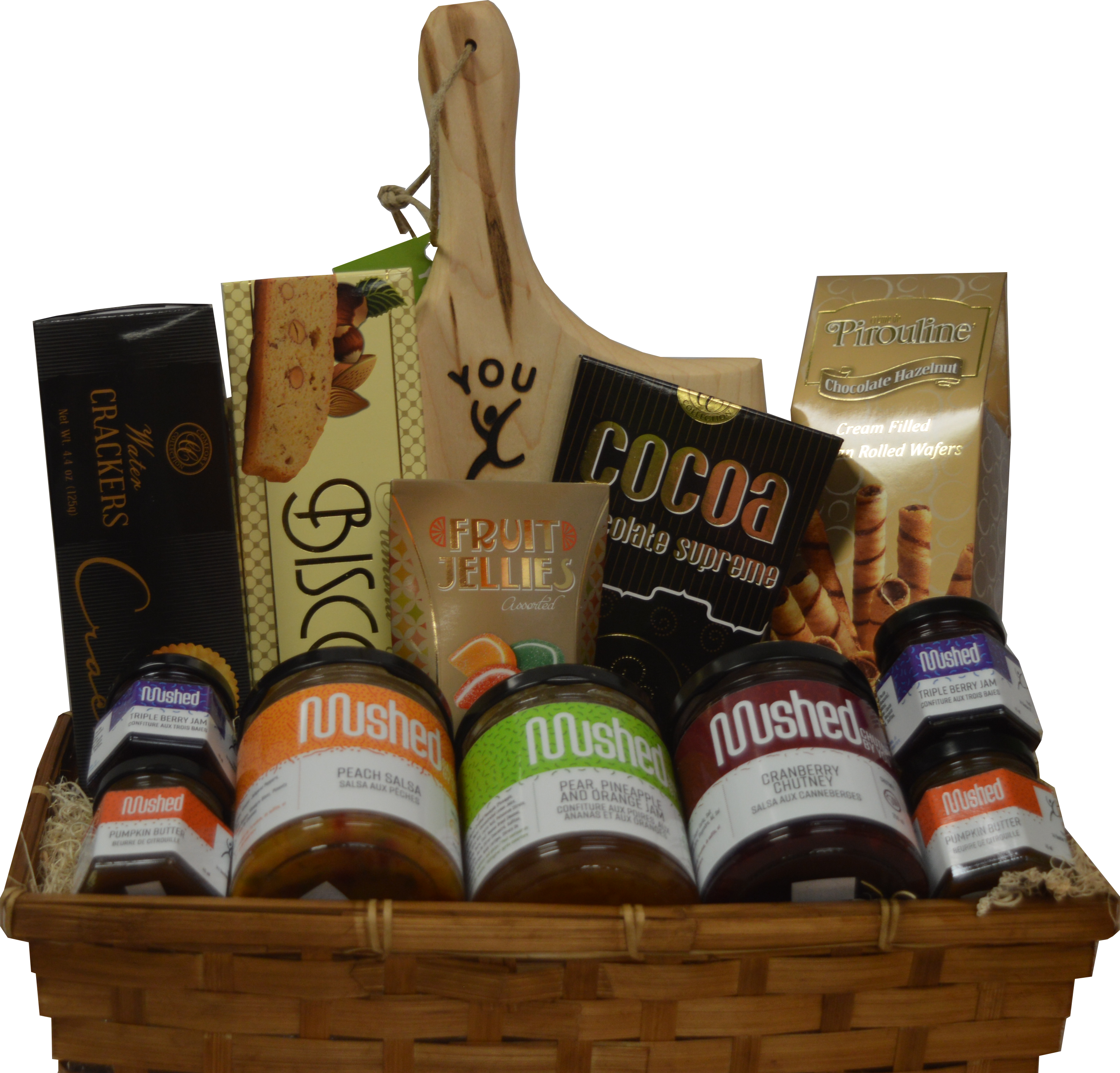 Gourmet Gift Basket Assortment PNG