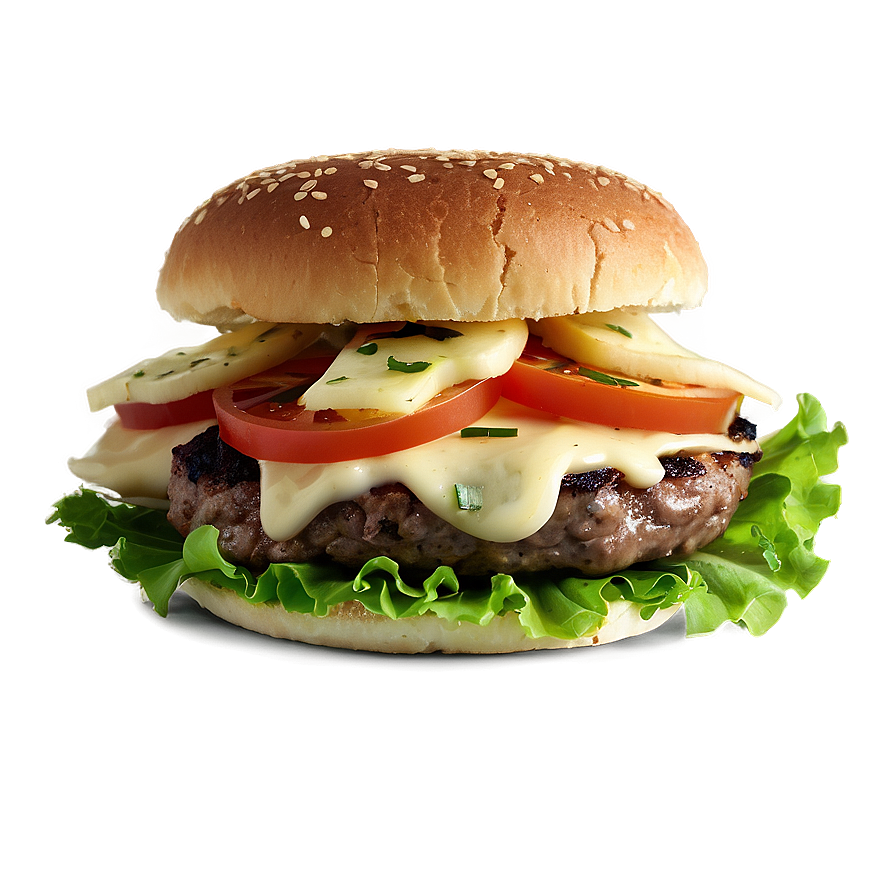 Gourmet Mushroom Swiss Burger Png 20 PNG