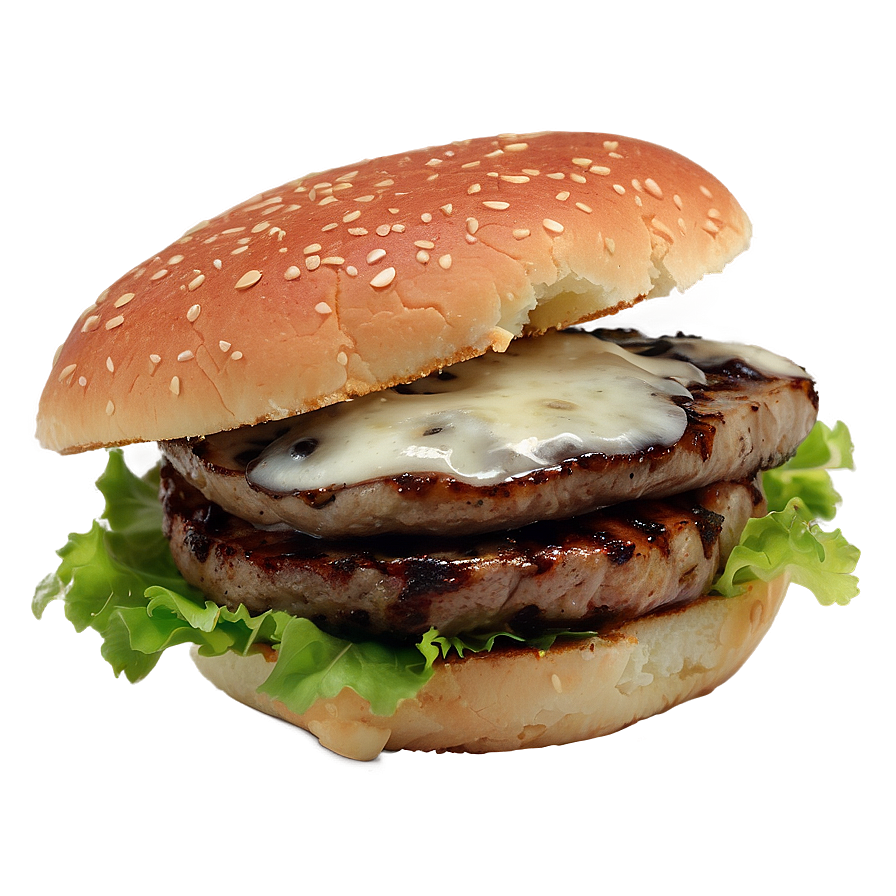 Gourmet Mushroom Swiss Burger Png Mse24 PNG