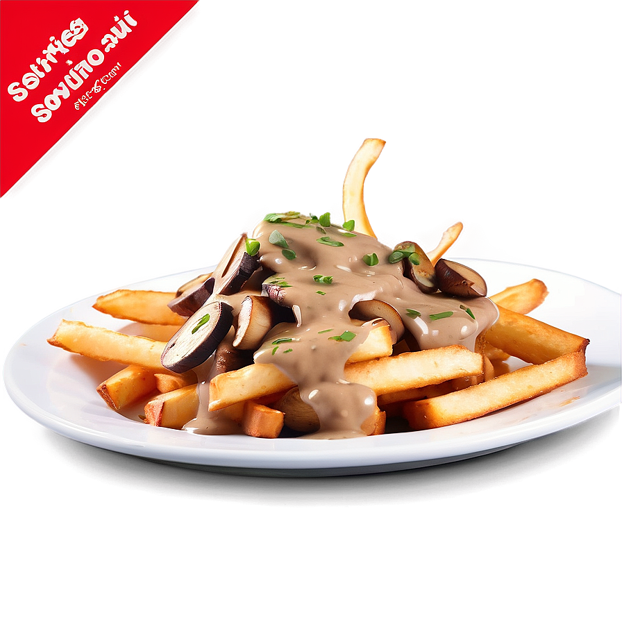 Gourmet Poutine With Mushroom Gravy Png 06252024 PNG