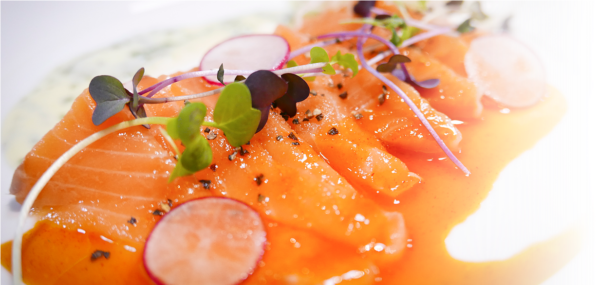 Download Gourmet Salmon Carpaccio Dish | Wallpapers.com