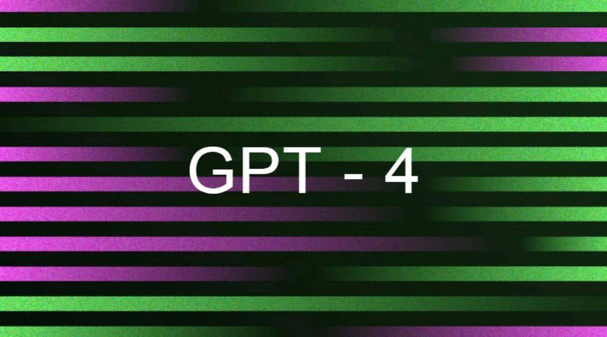 GPT-4 AI Model Concept on Digital Screen Wallpaper