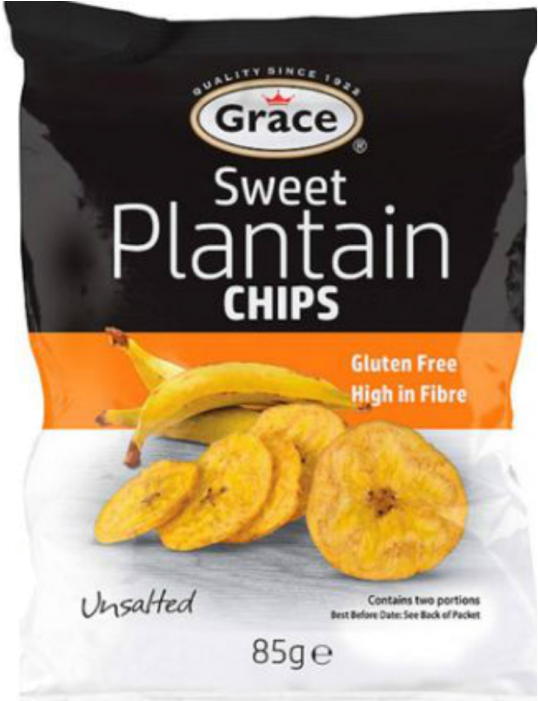 Grace Sweet Plantain Chips Package PNG