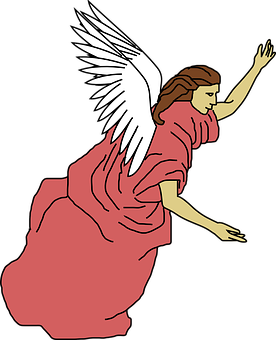 Graceful Angel Illustration PNG