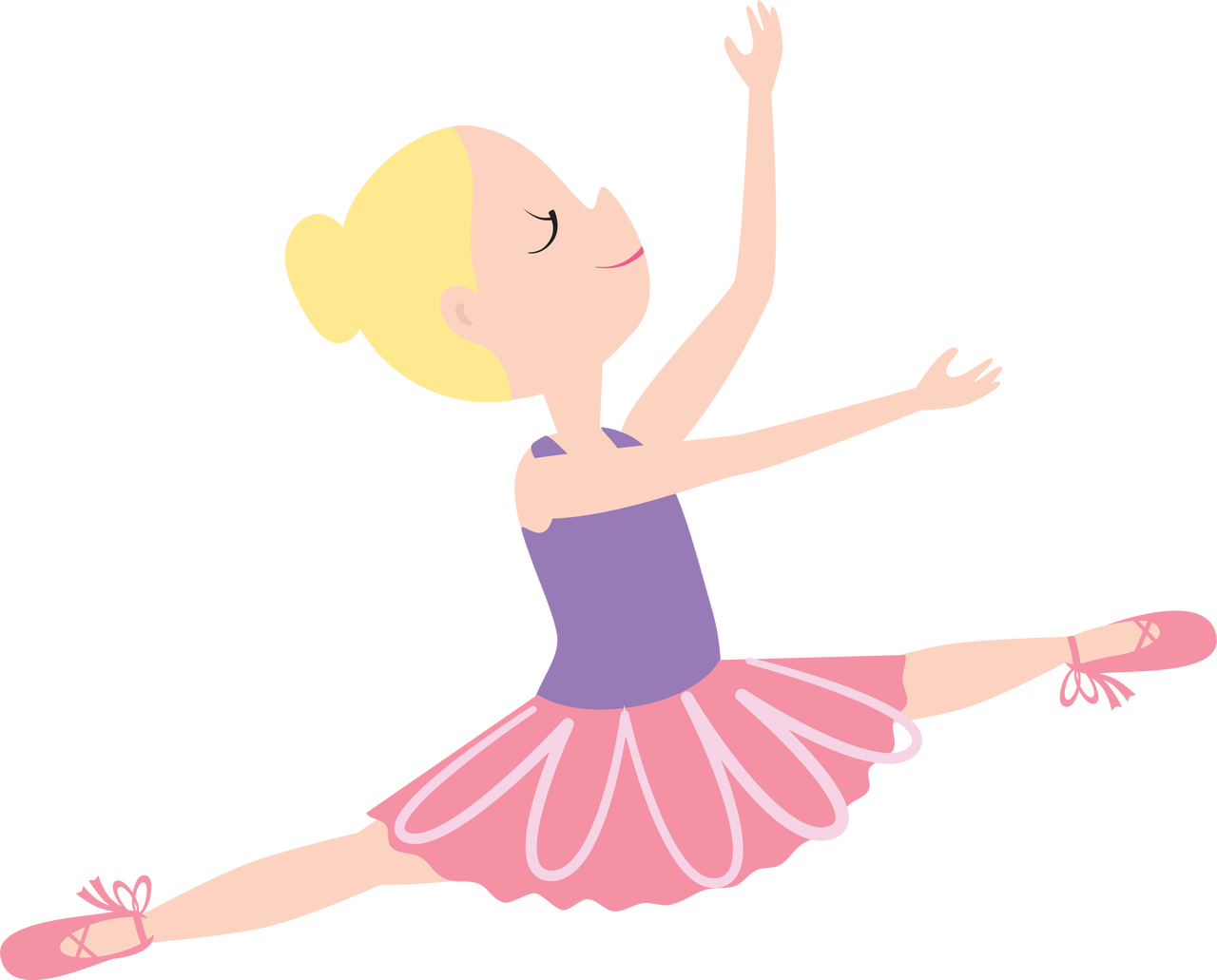 Graceful Ballerina Illustration.png PNG
