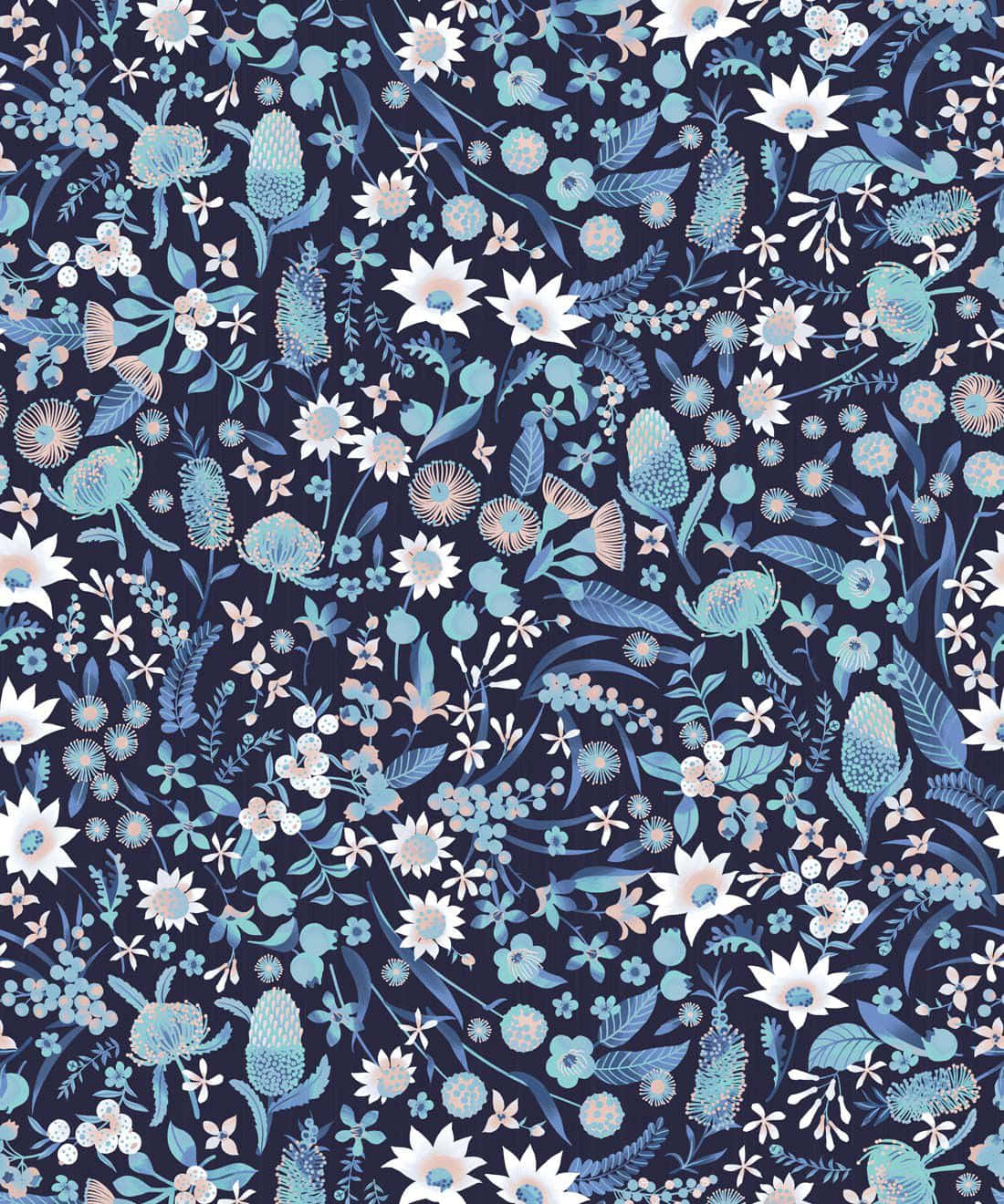 Graceful Flower Pattern Wallpaper