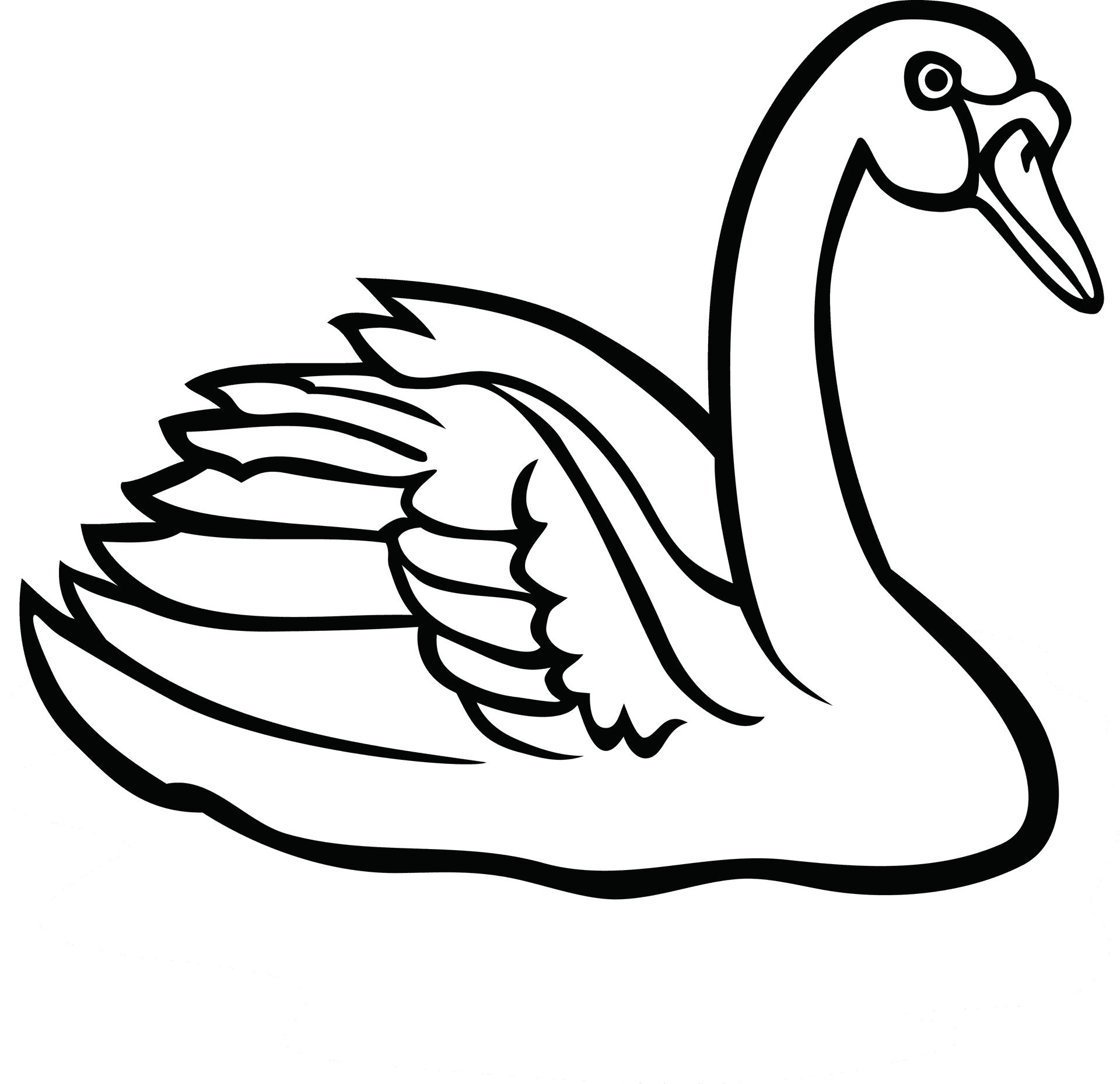 Graceful Swan Illustration.png PNG