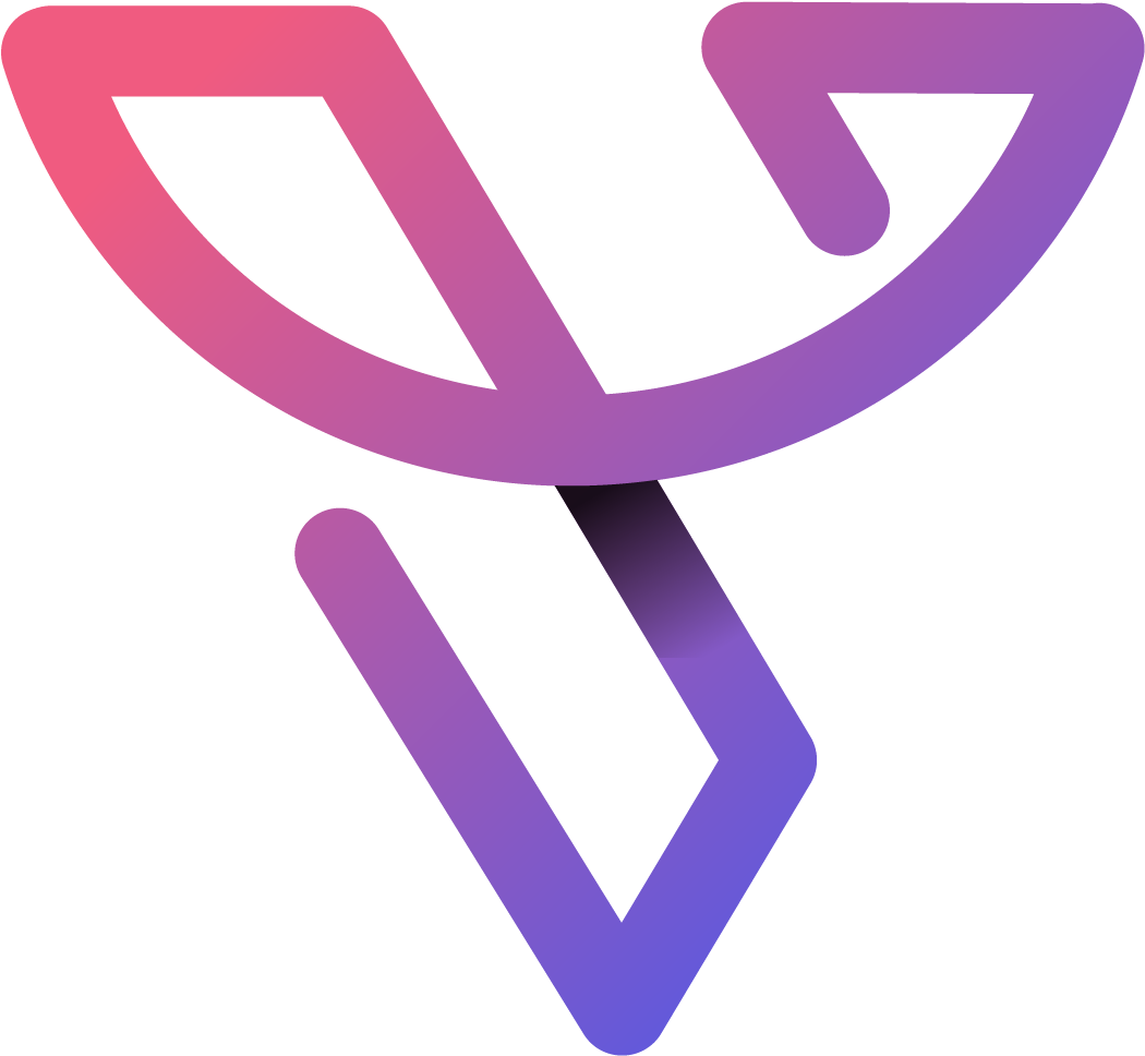 Gradient Abstract Letter V Logo PNG
