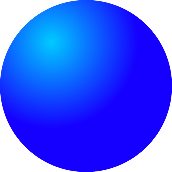 Gradient Blue Circle Graphic PNG