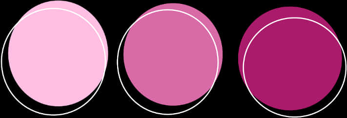 Gradient Circles Black Background PNG