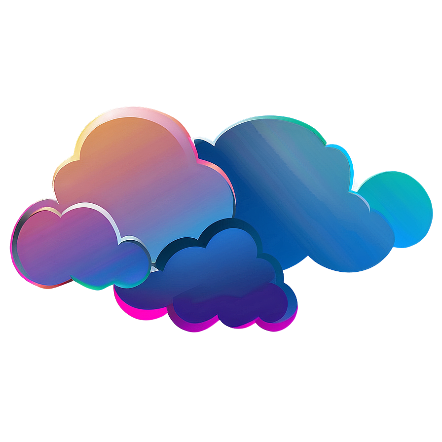 Gradient Cloud Vector Image Png 06262024 PNG
