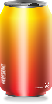 Gradient Color Drink Can PNG