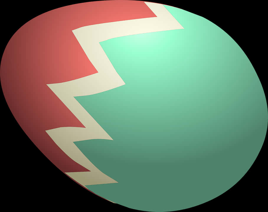 Gradient Easter Eggwith Arrow Design PNG