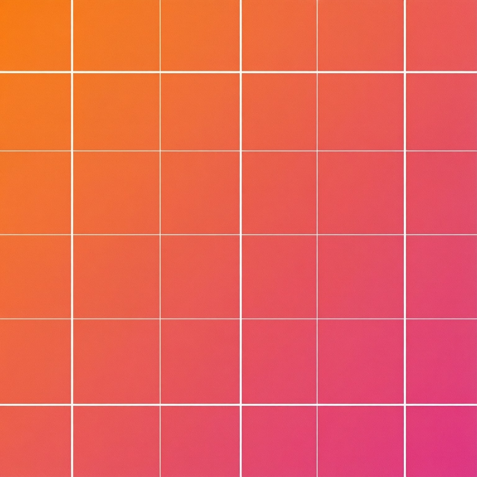 Oranssista pinkkiin -liukuväri valkoisella ohuella kolmannossääntöruudukolla