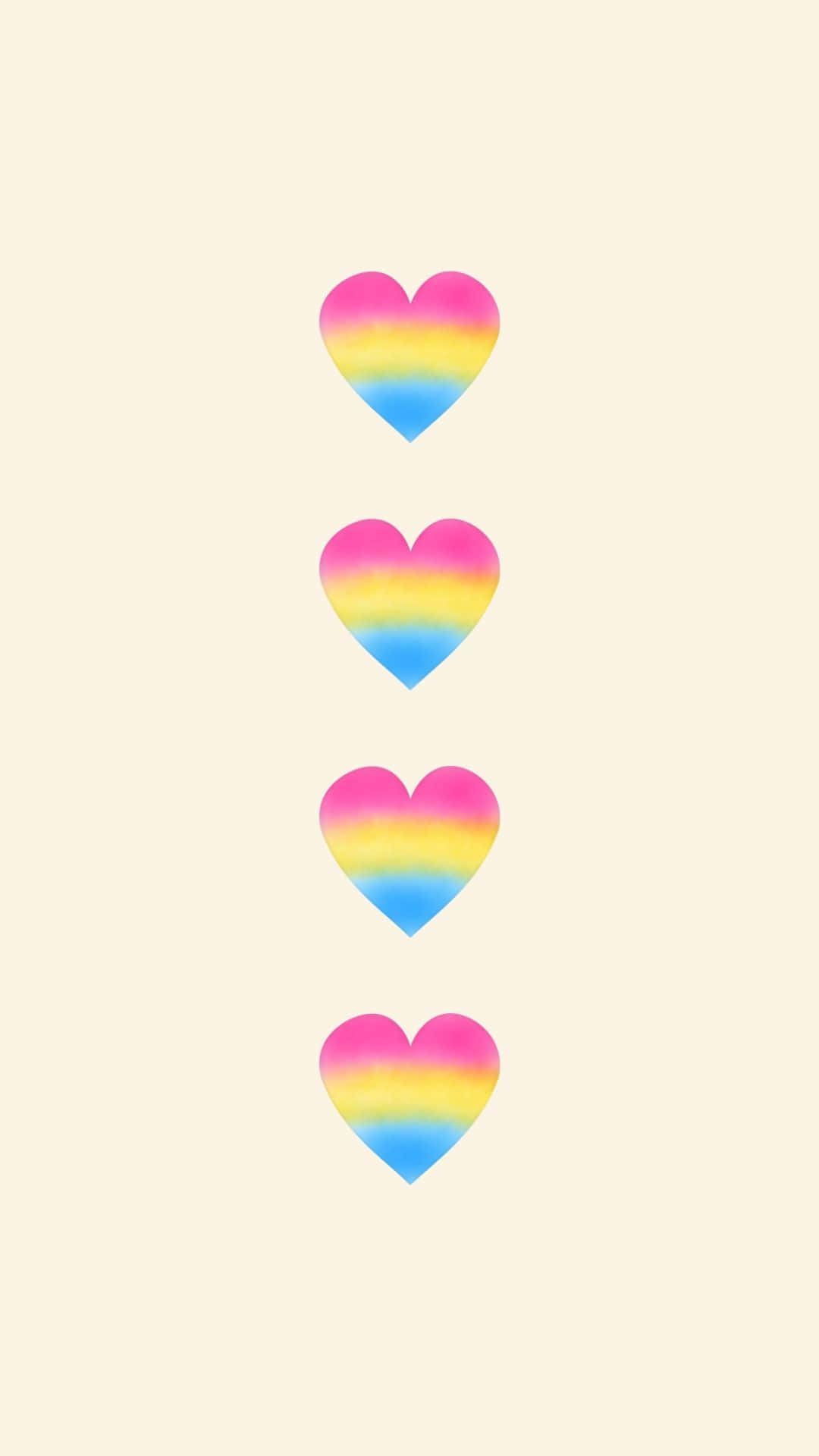 Gradient Heart Pattern Wallpaper