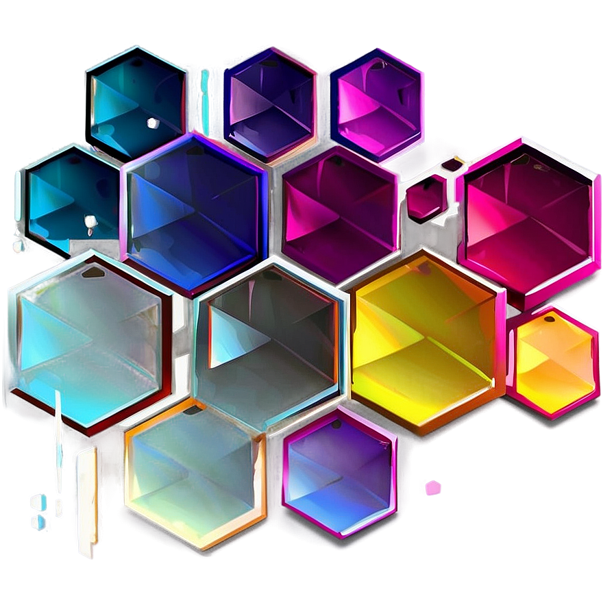 Gradient Hexagon Pattern Png 38 PNG