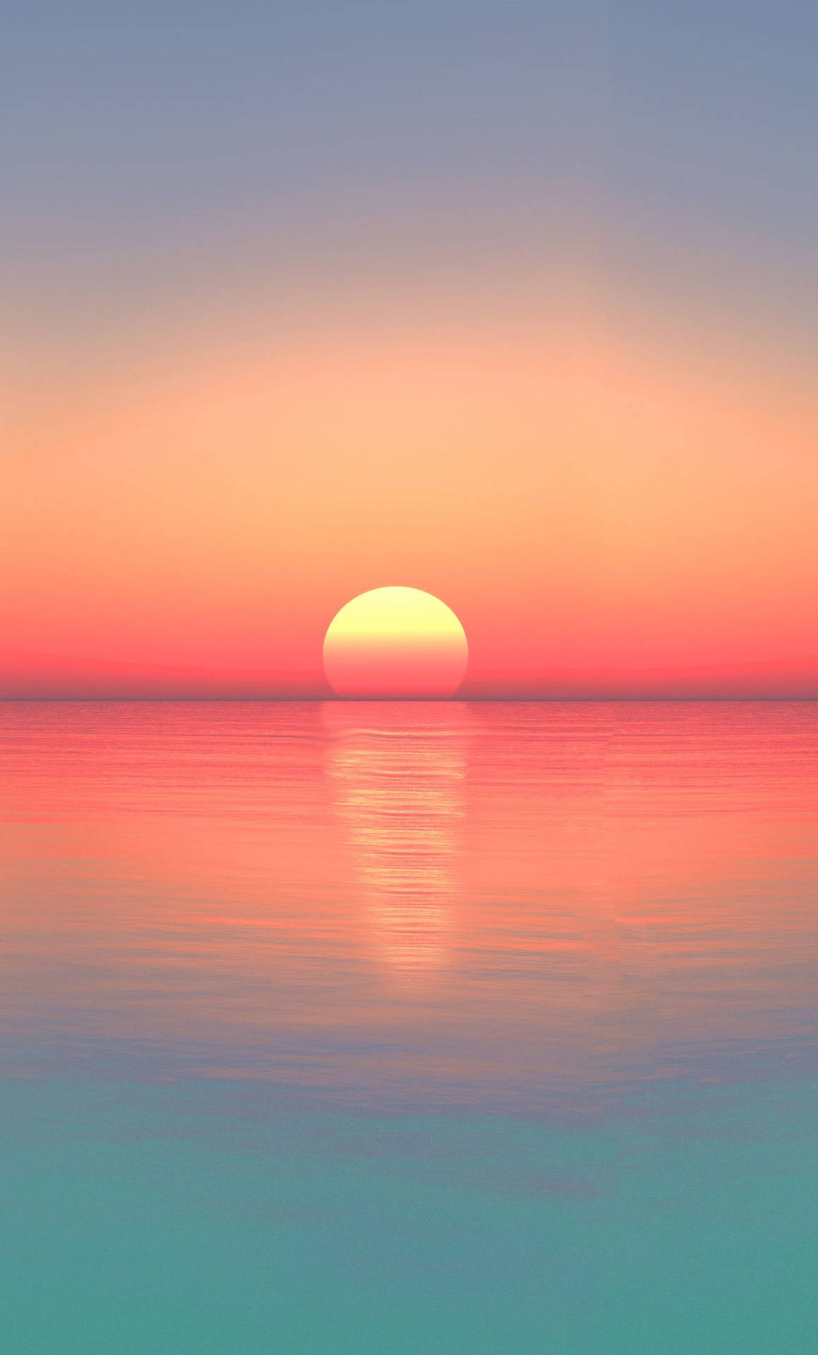 Gradient Pastel Sunset Ocean Wallpaper