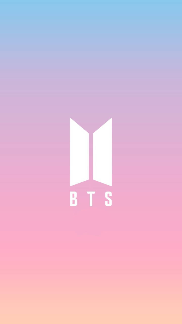 Gradient Pink BTS Logo Wallpaper