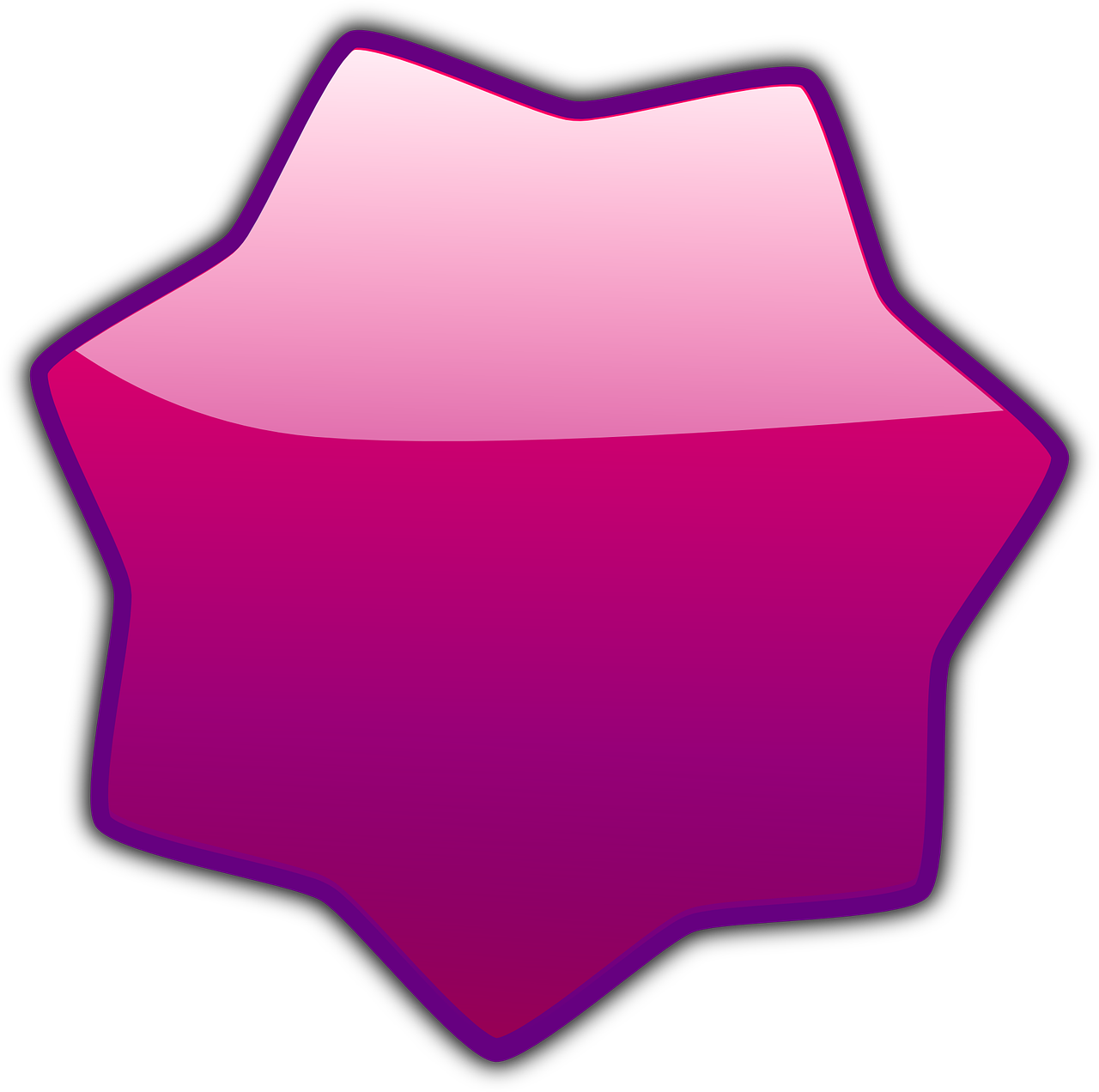 Gradient Pink Star Shape PNG