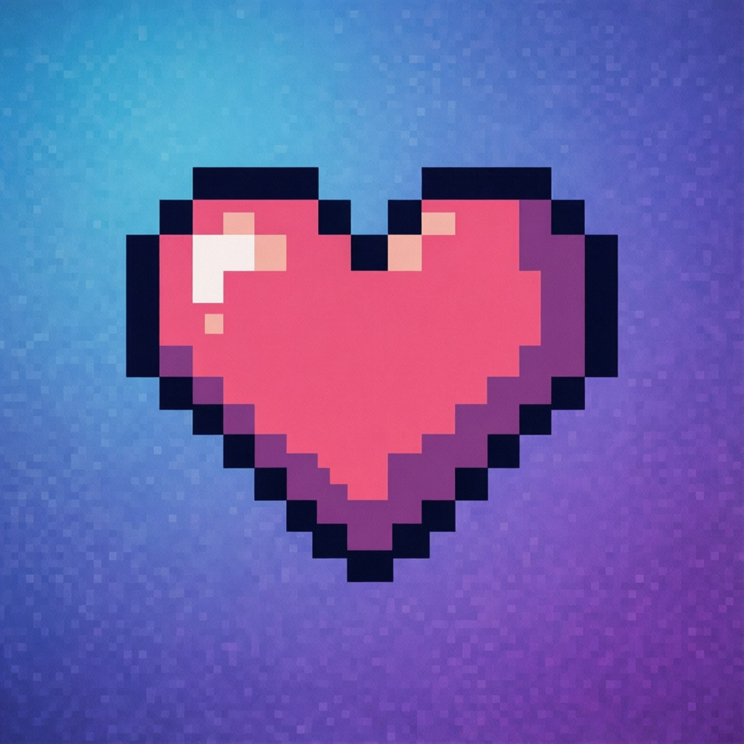 Gradient Pixel Hjerte Wallpapers
