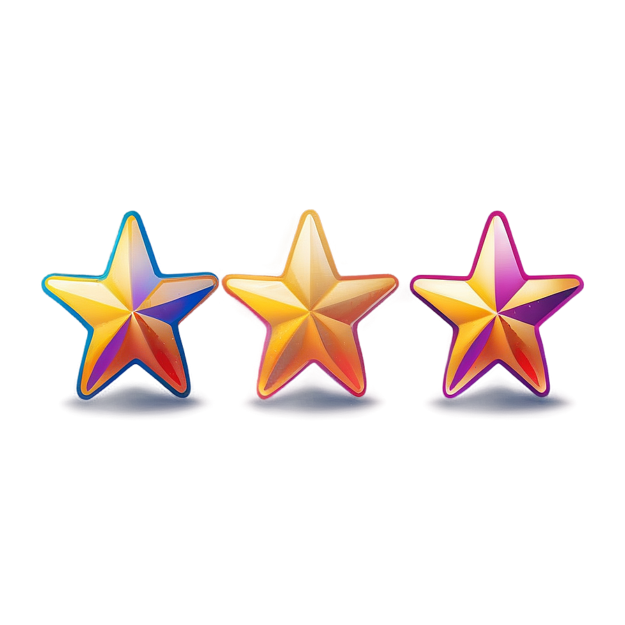 Gradient Rounded Star Png 06132024 PNG