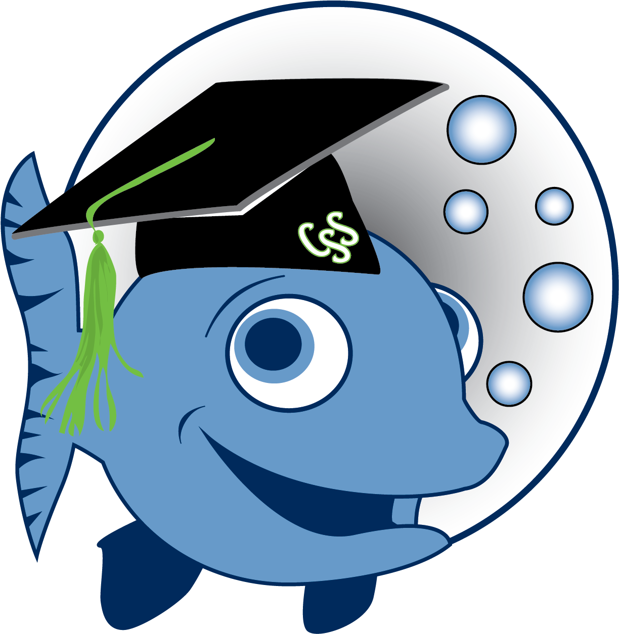 Graduated Fish Cartoon PNG